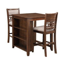 Gary 3 Piece Counter Table Set, Cherry Brown - BM272091