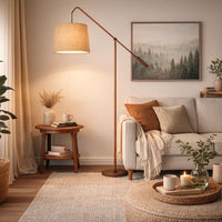 68 Inch Adjustable Arc Arm Metal Floor Lamp, Rustic Bronze - BM272212