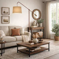 68 Inch Adjustable Arc Arm Metal Floor Lamp, Rustic Bronze - BM272212