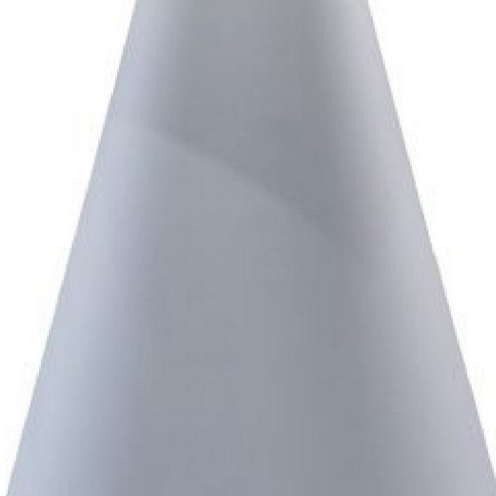 22 Inch Outdoor, Aluminum Side Table with Cone Shaped Base, White - BM272452