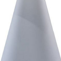 22 Inch Outdoor, Aluminum Side Table with Cone Shaped Base, White - BM272452