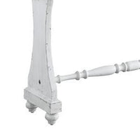 48 Inch 2 Drawer Console Table, Ring Metal Handles, Distressed White - BM273238