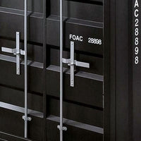 47 Inch Bar Table with Storage, Industrial Style, LED Lights, Black - BM274393