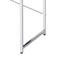 Mayo 47 Inch Rectangular Desk Console Table, Crossed Bars, Black, Chrome - BM274613