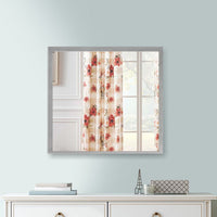 Jody 38 Inch Wall Mirror, Rectangular Wood Frame, Gray - BM275047