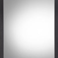 32 Inch Wall Mirror, Sleek Rectangular Portrait Wood Frame, Black - BM275053