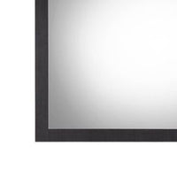 32 Inch Wall Mirror, Sleek Rectangular Portrait Wood Frame, Black - BM275053