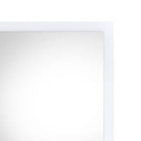 32 Inch Wall Mirror, Sleek Rectangular Portrait Wood Frame, White - BM275054