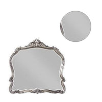 47 Inch Wall Mirror, Scalloped Carved Frame, Antique Silver - BM275058