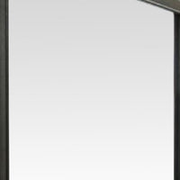45 Inch Solid Wood Mirror, Portrait Frame, Rectangular, Gray - BM275071