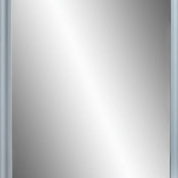 Tyra 39 Inch Wall Mirror, Rectangular Wood Frame, Gray - BM275527
