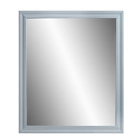 Tyra 39 Inch Wall Mirror, Rectangular Wood Frame, Gray - BM275527