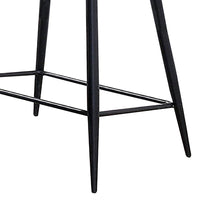 30 Inch Bar Height Chair, Padded Seating, Metal Legs, Black - BM275625