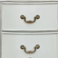 Jess 32 Inch Classic Nightstand, 2 Drawers, Molded Trim, Wood, White - BM275700