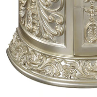 Isa 32 Inch Classic Nightstand, 2 Drawers, Ornate Carvings, Wood, Gold - BM275705