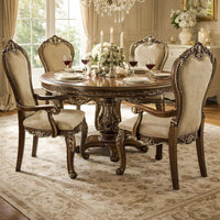 24 Inch Classic Upholstered Armchair, Scrolled Details, Nailhead, Brown - BM275732