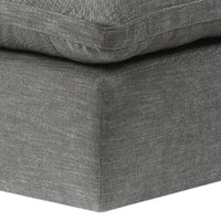 Shar 37 Inch Square Ottoman, Removable Pillow Top Cushion, Gray - BM276220