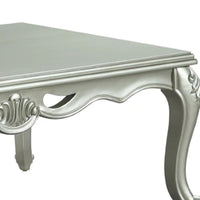 Usm 58 Inch Classic Coffee Table, Floral Trim Cabriole, Wood, Champagne - BM276232