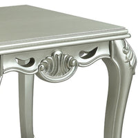 Usm 27 Inch Classic End Table, Floral Trim Cabriole, Wood, Champagne - BM276233
