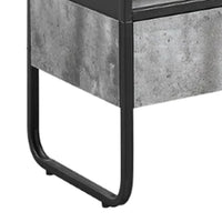 Ish 60 Inch Entertainment Center TV Stand, 3 Drawers, Wood, Gray, Black - BM276251