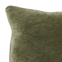 Hillary 18 Inch Square Velvet Decorative Throw Pillow, Welt Cord, Green By Casagear Home