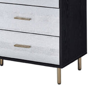 Emily 47 Inch Wood Side Dresser with 6 Drawers, Metal Bar Handles, Black - BM279011