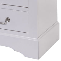 24 Inch Modern Classic Nightstand, 2 Drawers, Drop Handles, Wood, White - BM280265