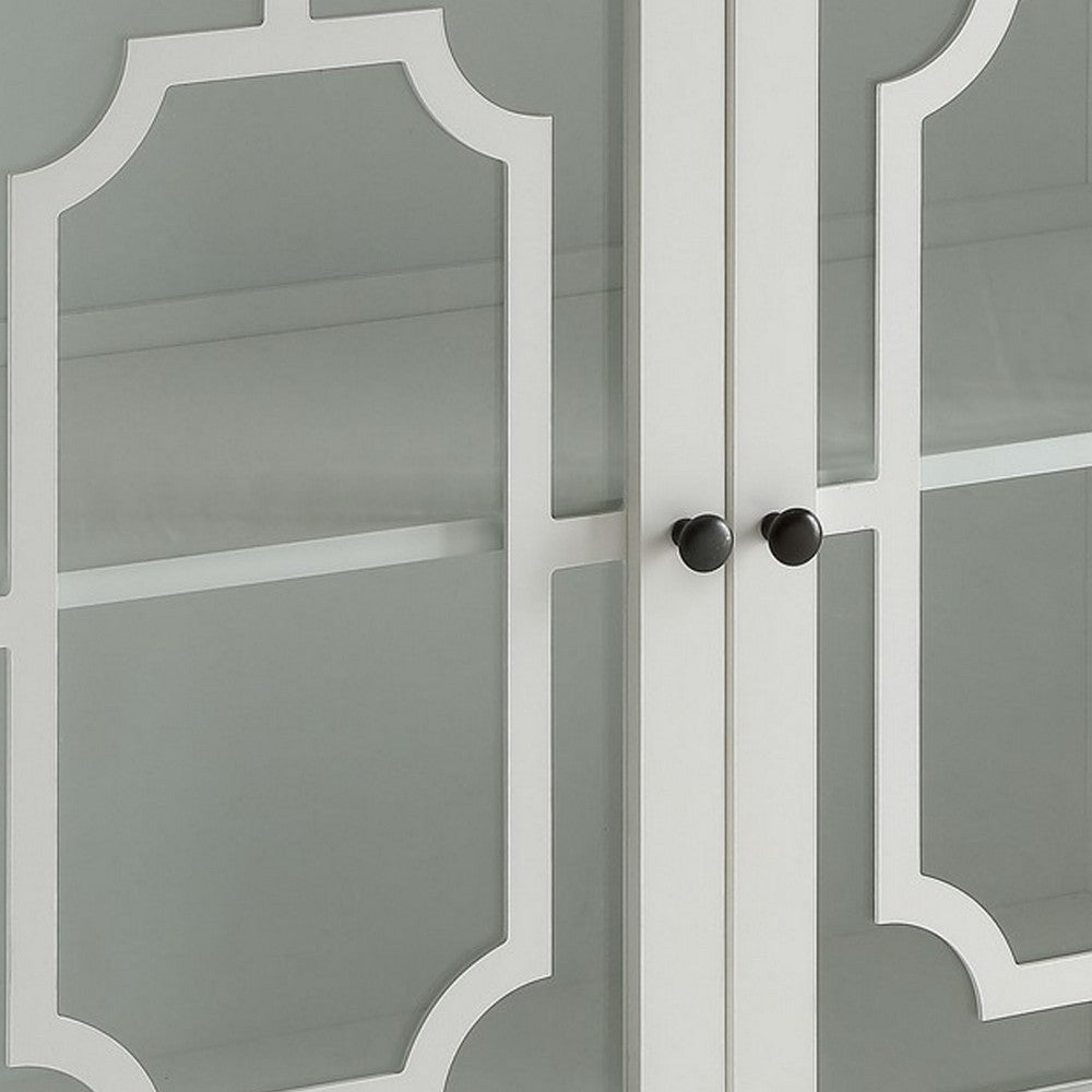 Pali 47 Inch Wall Mirror, Beveled Edge, Art Deco, Faux Crystals, Silver - BM280268