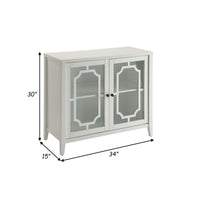 Pali 47 Inch Wall Mirror, Beveled Edge, Art Deco, Faux Crystals, Silver - BM280268