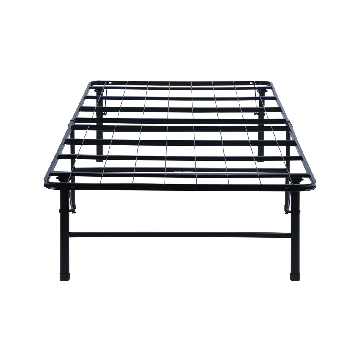Adel King Size Low Profile Bed Foldable Metal Frame, Black  - BM280379