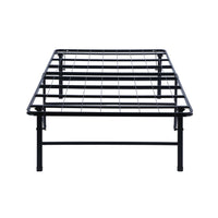 Adel King Size Low Profile Bed Foldable Metal Frame, Black  - BM280379
