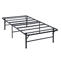 Adel King Size Low Profile Bed Foldable Metal Frame, Black  - BM280379