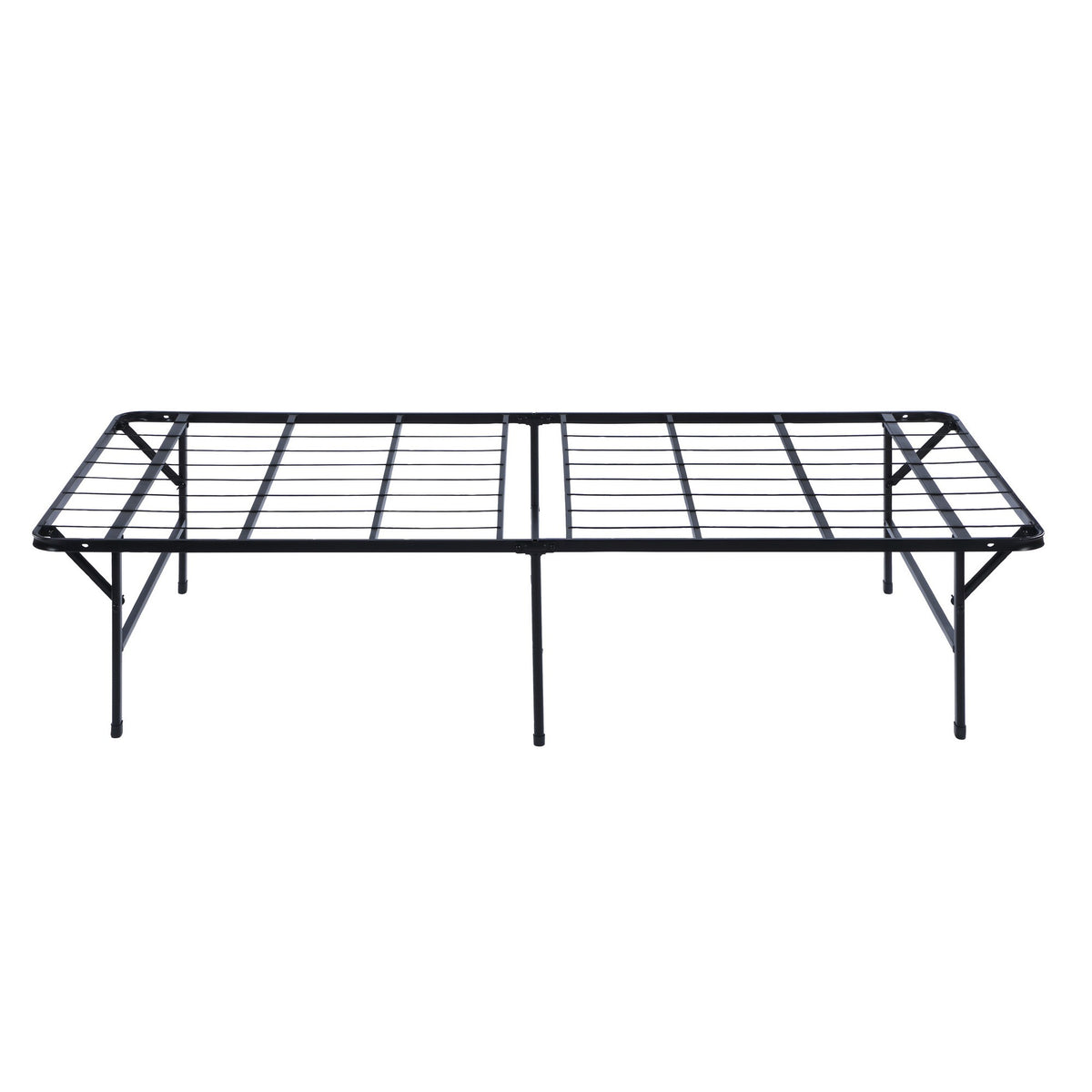 Adel King Size Low Profile Bed Foldable Metal Frame, Black  - BM280379