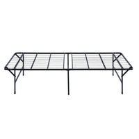 Adel Full Size Low Profile Bed, Foldable Metal Frame, Black - BM280380