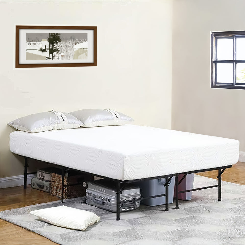 Benjara Adel Extra Long Twin Size Low Profile Bed, Foldable