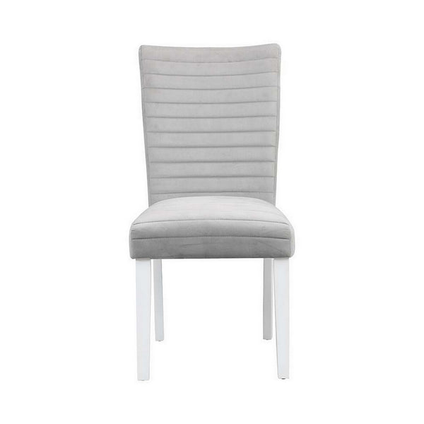 22 Inch Wood Dining Chair, Metal Scroll Accent, Set of 2, Rustic Brown - BM281976