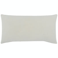 14 x 26 Accent Lumbar Pillow, Down Insert, Embroidered Details, Ivory White By Casagear Home