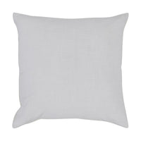 26 x 26 Accent Throw Pillow, Faux Leather Center, Fringed, White, Gray By Casagear Home