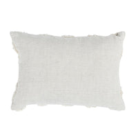 14 x 20 Lumbar Linen Accent Throw Pillow, Tufted Diamond Pattern, Ivory By Casagear Home