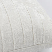 14 x 26 Lumbar Accent Throw Pillow, Hand Pleated, Vintage, Ivory White By Casagear Home