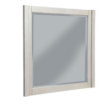 Rue 37 x 40  Rectangular Dresser Mirror, Mahogany Wood Frame, Light Gray - BM284289