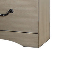 Bran 27 Inch Modern 2 Drawer Nightstand, Pine Wood, Grains, Light Brown - BM284303