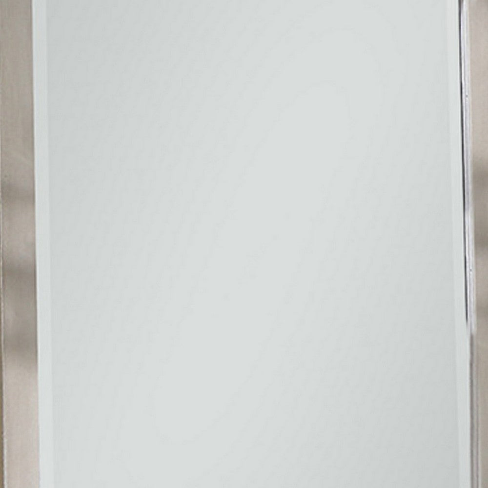 Bran 36 x 36 Modern Square Dresser Mirror, Pine Wood, Light Brown - BM284304