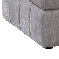 Luna 33 Inch Modular Ottoman, Three Layer Plush Cushioned Seat, Gray - BM284330