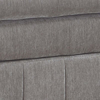 Luna 33 Inch Modular Ottoman, Three Layer Plush Cushioned Seat, Gray - BM284330