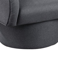 Tim 30 Inch Fabric Upholstered Accent Chair, 360 Swivel Seat, Gray - BM284347
