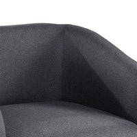 Tim 30 Inch Fabric Upholstered Accent Chair, 360 Swivel Seat, Gray - BM284347