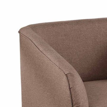 Tim 30 Inch Fabric Upholstered Accent Chair, 360 Swivel Seat, Brown - BM284348