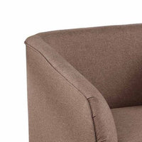 Tim 30 Inch Fabric Upholstered Accent Chair, 360 Swivel Seat, Brown - BM284348