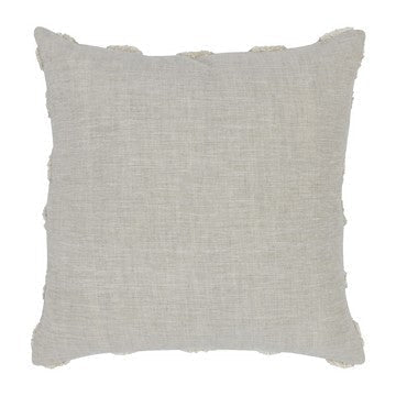 22 x 22 Modern Throw Pillow, Shag, Geometric Diamond, Ivory, Gray By Casagear Home